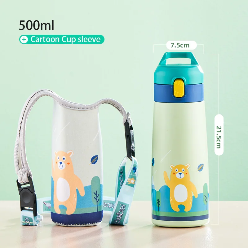 Stainless Steel Straw Bottle With Insulated Bag